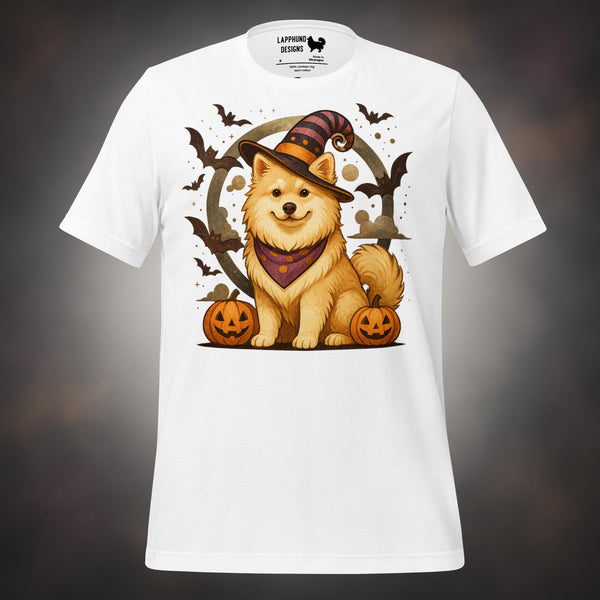 Finnish Lapphund Pumpkin Witch Halloween T-Shirt