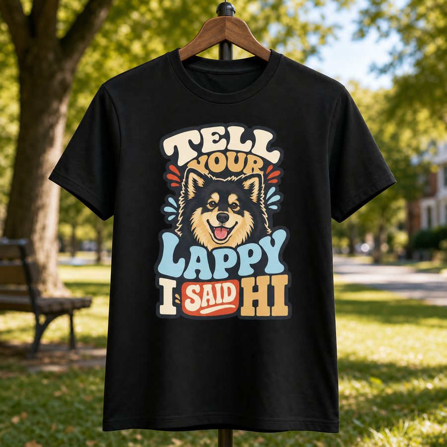 Finnish Lapphund Tell Your Lappy Hi T-Shirt Finnish Lapphund t-shirt