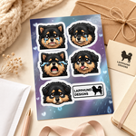 Finnish Lapphund Sad Expressions Sticker Sheet – Teary Eyes, Comfort Moments & Emotional Faces Finnish Lapphund sticker sheet as a gift