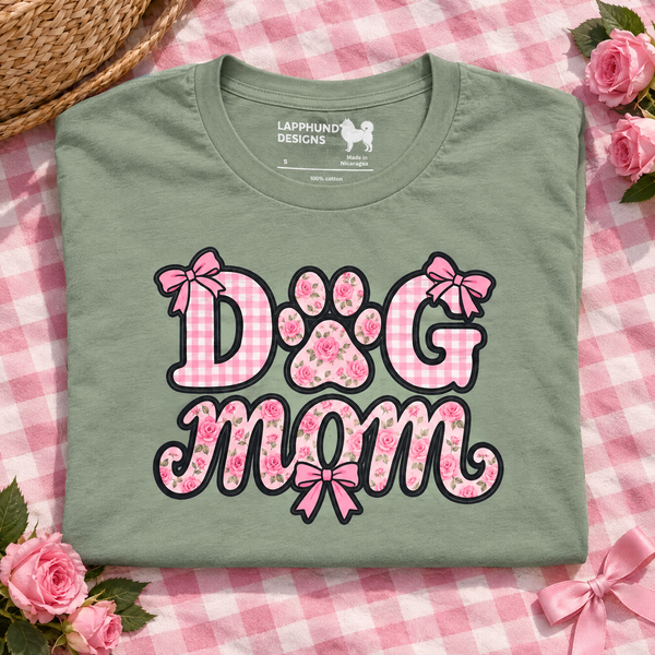 Finnish Lapphund Paw Print Dog Mom T-Shirt Finnish Lapphund t-shirt