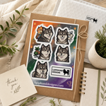 Finnish Lapphund Grateful Moments Sticker Sheet – Thankful Smiles, Cozy Joys & Gentle Contentment Finnish Lapphund sticker sheet as a gift