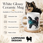 Care and product info for the Finnish Lapphund Mug Cosmic Galaxy Nordic Dog Art Gift Finnish Lapphund mug