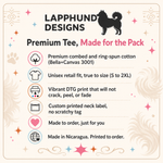 Bella+Canvas 3001 size and fit guide for the Finnish Lapphund Hair Is My Glitter T-Shirt Finnish Lapphund t-shirt