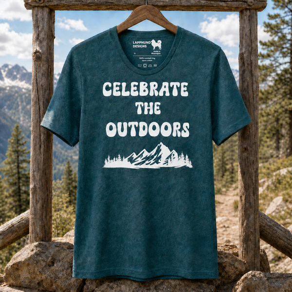 Celebrate the Outdoors Finnish Lapphund T-Shirt Finnish Lapphund t-shirt