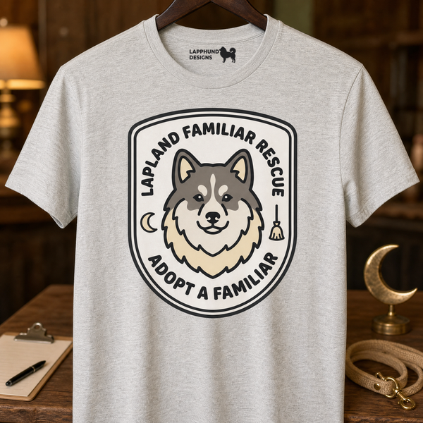 Finnish Lapphund Adopt a Familiar Halloween T-Shirt Finnish Lapphund t-shirt