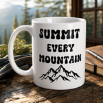 Glossy print detail on the Finnish Lapphund Mug Summit Every Mountain Dog Owner Gift Finnish Lapphund mug
