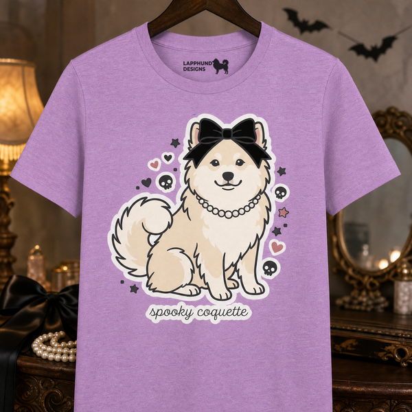 Finnish Lapphund Spooky Coquette Halloween T-Shirt Finnish Lapphund t-shirt