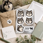 Finnish Lapphund Everyday Expressions Sticker Sheet – Coffee, Smiles & Calm Moods Finnish Lapphund sticker sheet as a gift