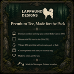 Bella+Canvas 3001 size and fit guide for the Finnish Lapphund Ancient Forest Guardian Nordic Heritage T-Shirt Finnish Lapphund t-shirt