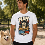 Finnish Lapphund Fluff Around And Find Out T-Shirt Finnish Lapphund t-shirt worn, lifestyle photo