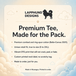 Bella+Canvas 3001 size and fit guide for the Finnish Lapphund Floof Cloud T-Shirt Finnish Lapphund t-shirt