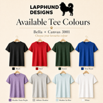 Bella+Canvas 3001 colour options for the Finnish Lapphund Alpine Trail Tee Finnish Lapphund t-shirt