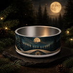 Midnight Spruce Moon Finnish Lapphund 32oz dog bowl