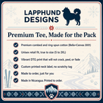 Bella+Canvas 3001 size and fit guide for the Finnish Lapphund Apres-Ski Club T-Shirt Finnish Lapphund t-shirt