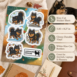 Specs and details for the Finnish Lapphund Autumn Trail Sticker Sheet – Fall Hikes, Leaf Play & Outdoor Adventure Finnish Lapphund sticker sheet