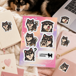 Finnish Lapphund Cute Expressions Sticker Sheet – Happy, Curious & Playful Designs Finnish Lapphund stickers applied in real use
