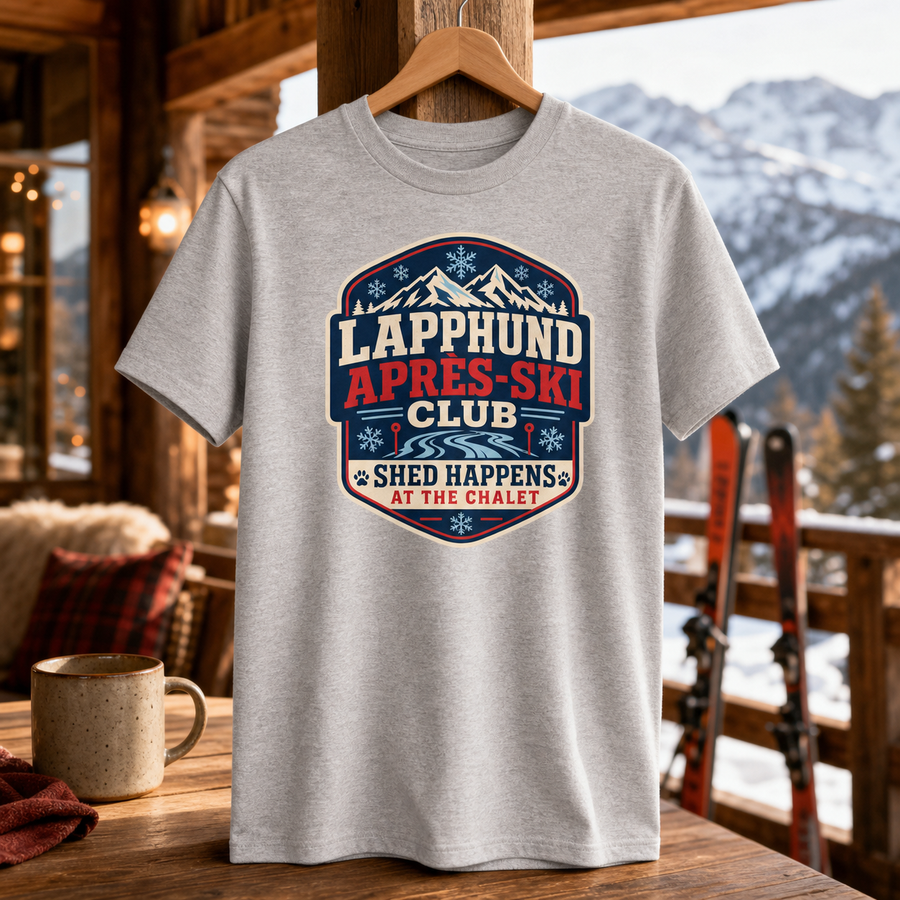 Finnish Lapphund Apres-Ski Club T-Shirt Finnish Lapphund t-shirt