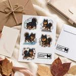 Finnish Lapphund Autumn Trail Sticker Sheet – Fall Hikes, Leaf Play & Outdoor Adventure Finnish Lapphund sticker sheet as a gift