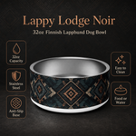 Lappy Lodge Noir Finnish Lapphund 32oz dog bowl features and specs