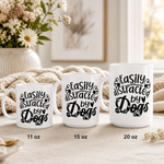 Finnish Lapphund Mug Easily Distracted Dogs Dog Enthusiast Gift Finnish Lapphund mug size lineup, 11oz 15oz and 20oz