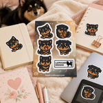 Finnish Lapphund Puppy Reactions Sticker Sheet – Cute Faces, Big Feelings & Expressions Finnish Lapphund stickers applied in real use