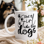 Glossy print detail on the Finnish Lapphund Mug Just Girl Loves Dogs Dog Mom Gift Finnish Lapphund mug