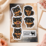Finnish Lapphund Puppy Reactions Sticker Sheet – Cute Faces, Big Feelings & Expressions Finnish Lapphund sticker sheet