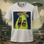 Finnish Lapphund UFO Encounter T-Shirt Finnish Lapphund t-shirt