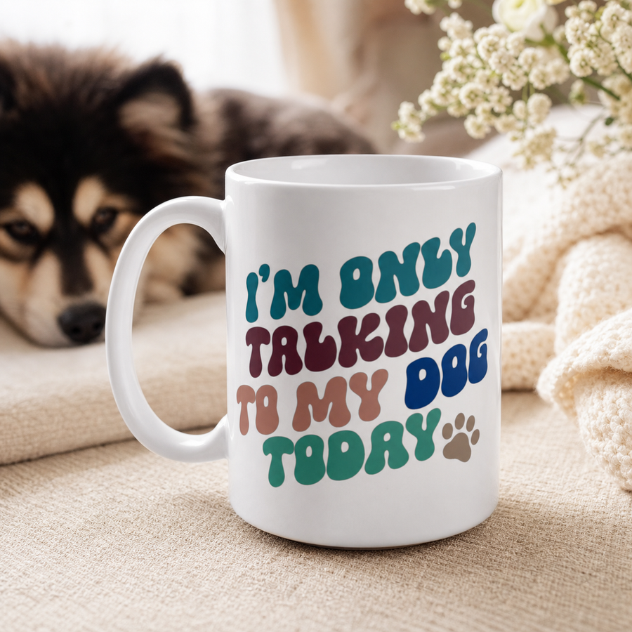 Finnish Lapphund Mug Only Talking Dog Today Pet Lover Gift Finnish Lapphund ceramic mug