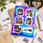 Finnish Lapphund Gaming & Streaming Sticker Sheet – Gamer, VR & Creator Designs Finnish Lapphund sticker sheet as a gift