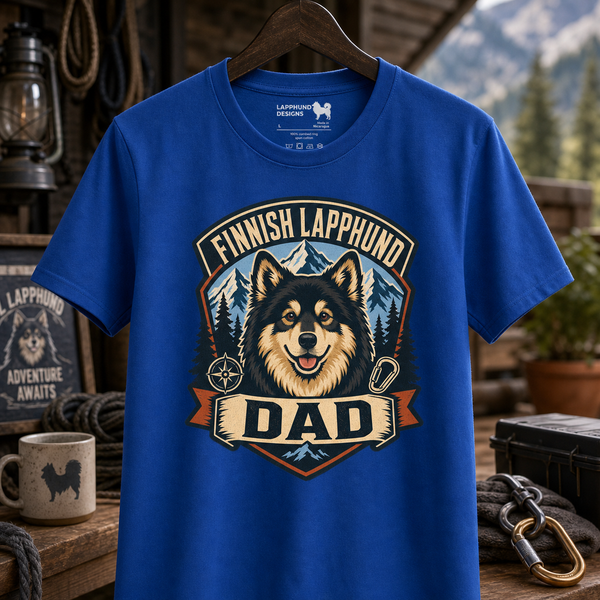 Finnish Lapphund Dad Badge T-Shirt Finnish Lapphund t-shirt
