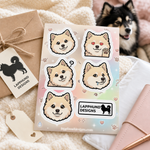 Finnish Lapphund Puppy Love Sticker Sheet – Sweet Faces, Hearts & Adorable Emotions Finnish Lapphund sticker sheet as a gift