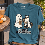 Finnish Lapphund Spooky Season Fuel Halloween T-Shirt Finnish Lapphund t-shirt