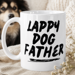Glossy print detail on the Lappy Dog Father Mug – Bold Typography for Proud Lapphund Dads Finnish Lapphund mug