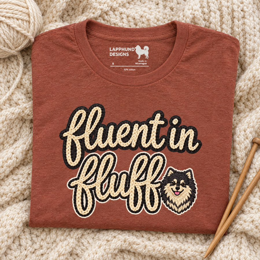 Finnish Lapphund Fluent in Fluff T-Shirt Finnish Lapphund t-shirt