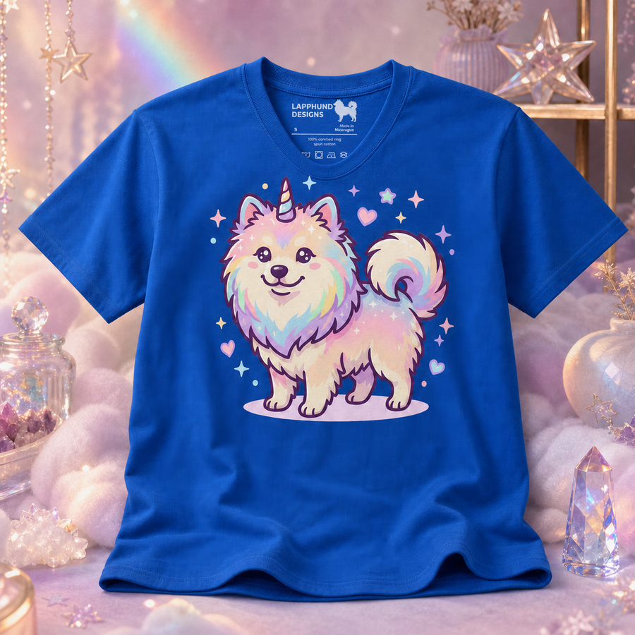 Finnish Lapphund Unicorn Sparkle Magic Fantasy Graphic T-Shirt Finnish Lapphund t-shirt