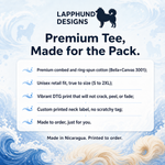 Bella+Canvas 3001 size and fit guide for the Finnish Lapphund Wave Rider T-Shirt Finnish Lapphund t-shirt
