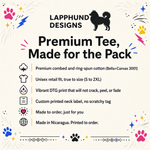 Bella+Canvas 3001 size and fit guide for the Finnish Lapphund Hair Is My Glitter T-Shirt Finnish Lapphund t-shirt