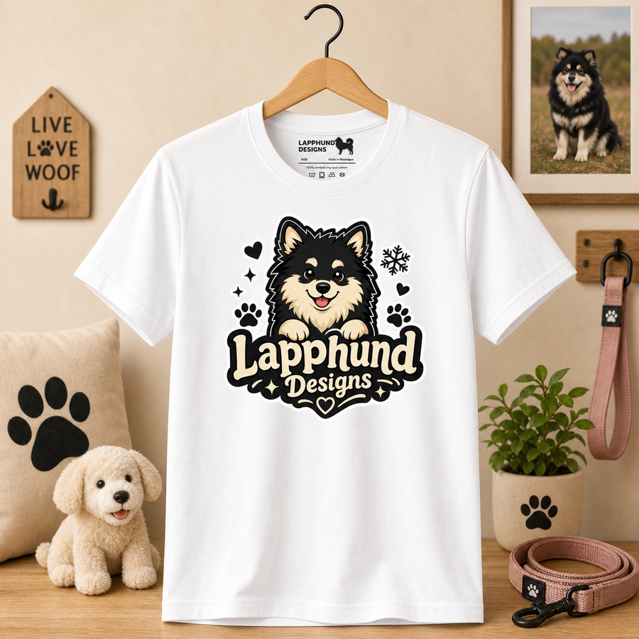 Finnish Lapphund Cute Puppy Logo T-Shirt Finnish Lapphund t-shirt