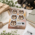 Finnish Lapphund Subtle Reactions Sticker Sheet – Side-Eye, Mild Surprise & Quiet Humor Faces Finnish Lapphund sticker sheet as a gift