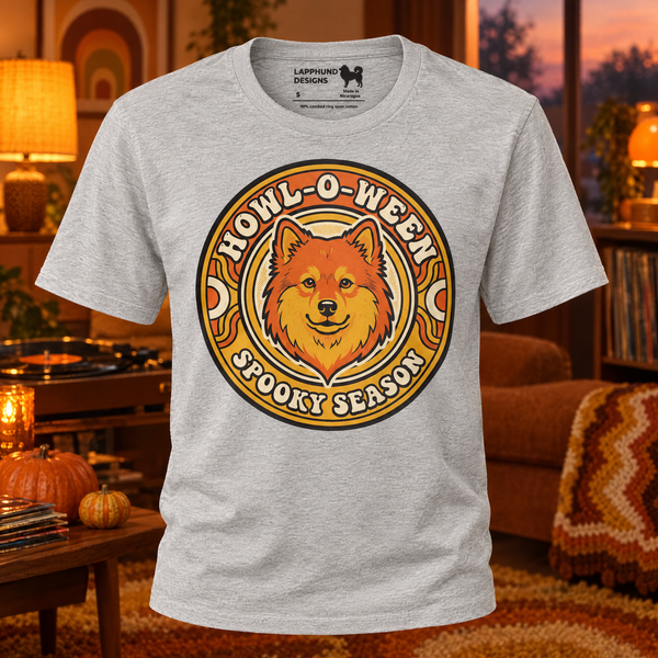 Finnish Lapphund Howl-O-Ween Spooky Season T-Shirt Finnish Lapphund t-shirt