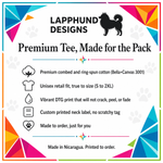Bella+Canvas 3001 size and fit guide for the Finnish Lapphund Vibrant Geometric Color Pop Illustration T-Shirt Finnish Lapphund t-shirt