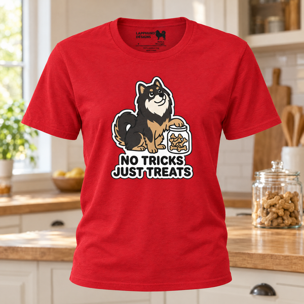 Finnish Lapphund No Tricks Just Treats Halloween T-Shirt Finnish Lapphund t-shirt