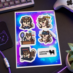 Individual peel detail of the Finnish Lapphund Gaming & Streaming Sticker Sheet – Gamer, VR & Creator Designs Finnish Lapphund sticker sheet