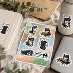 Finnish Lapphund Waiting Moments Sticker Sheet – Quiet Time, Lonely Days & Gentle Emotions Finnish Lapphund stickers applied in real use
