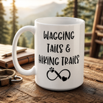 Finnish Lapphund Mug Wagging Tails Hiking Trails Pet Owner Gift Finnish Lapphund ceramic mug