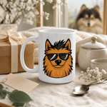 Finnish Lapphund Mug Cool Shades Nordic Dog Fan Gift Finnish Lapphund mug as a gift