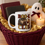 Finnish Lapphund Boo-k Club Halloween Mug Finnish Lapphund mug in a Halloween gift basket
