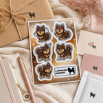 Finnish Lapphund Curious Puppy Sticker Sheet – Confused Looks, Question Marks & Sweet Reactions Finnish Lapphund sticker sheet as a gift