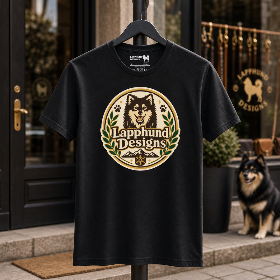Finnish Lapphund Designs Crest T-Shirt Finnish Lapphund t-shirt